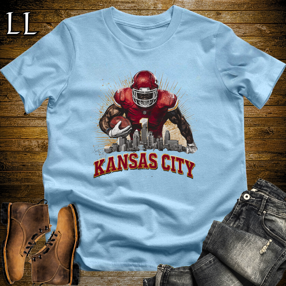 Chiefs Football Shirt Light Blue | Kansas City Fan Tee