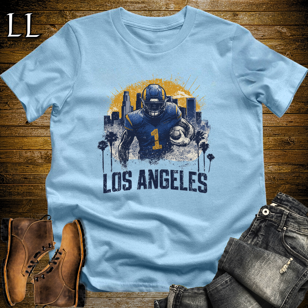 Rams Football Shirt Light Blue | LA Rams Fan Tee