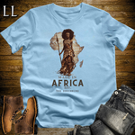 Made In Africa Woman Softstyle T Shirt Light Blue | African Woman Tee