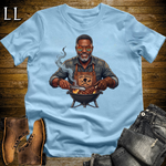 African Grill Master T Shirt Light Blue | BBQ Gift African Tee