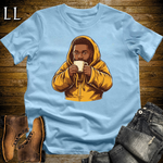 African Coffee Time T Shirt Light Blue | Coffee Lover African Tee