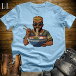 African Ramen T Shirt Light Blue | Funny African Foodie Tee
