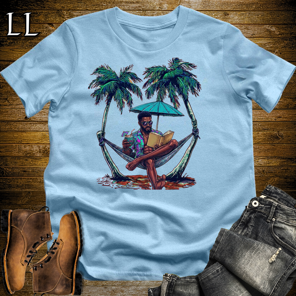 African Vacation Mode T Shirt Light Blue | Funny African Tee