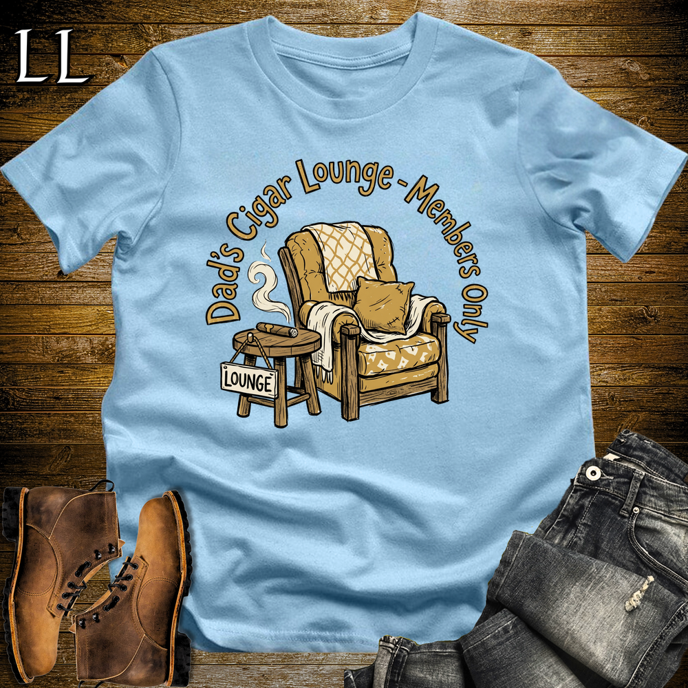 Dads Cigar Lounge Softstyle Tee Light Blue | Cigar Lounge Dad Tee
