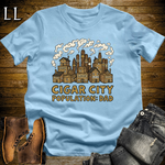 Cigar City Softstyle Tee Light Blue | Cigar Lover Graphic Tee