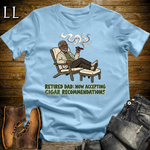 Retired Dad Cigar Softstyle Tee Light Blue | Cigar Retirement Gift Tee