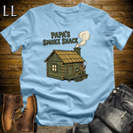 Papas Smoke Shack Cigar Softstyle Tee Light Blue | Cigar Lounge Dad Tee