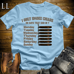 Cigars On Days Softstyle T Shirt Light Blue | Cigar Lover Gift Shirt