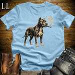 Vintage Cigar Pitbull Softstyle T Shirt Light Blue | Funny Cigar Shirt