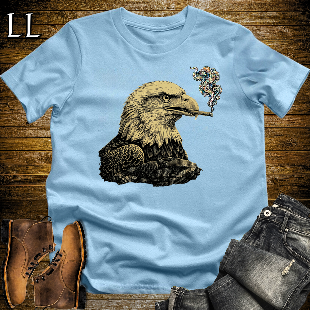 Vintage Cigar Eagle Softstyle T Shirt Light Blue | Funny Cigar Shirt