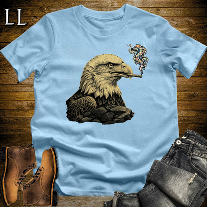 Vintage Cigar Eagle Softstyle T Shirt Light Blue | Funny Cigar Shirt
