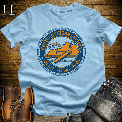 Kentucky Cigar Society Softstyle T Shirt Light Blue | Cigar Lover Gift Tee