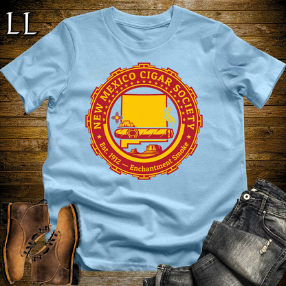 New Mexico Cigar Society Softstyle T Shirt Light Blue | Cigar Lover Gift Tee
