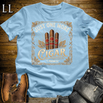 Just One More Cigar Softstyle T Shirt Light Blue | Funny Cigar Tee