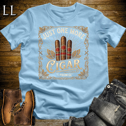 Just One More Cigar Softstyle T Shirt Light Blue | Funny Cigar Tee
