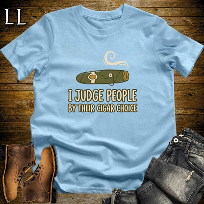 Judge By Your Cigar Softstyle T Shirt Light Blue | Cigar Lover Tee