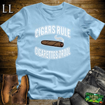 Cigars Rules Cigs Drool Softstyle T Shirt Light Blue | Funny Cigar Tee