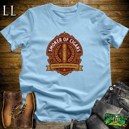 Smoker Of Cigars Softstyle T Shirt Light Blue | Cigar Lover Tee