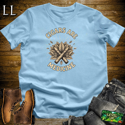 Cigars Are Healing Softstyle T Shirt Light Blue | Cigar Lover Tee