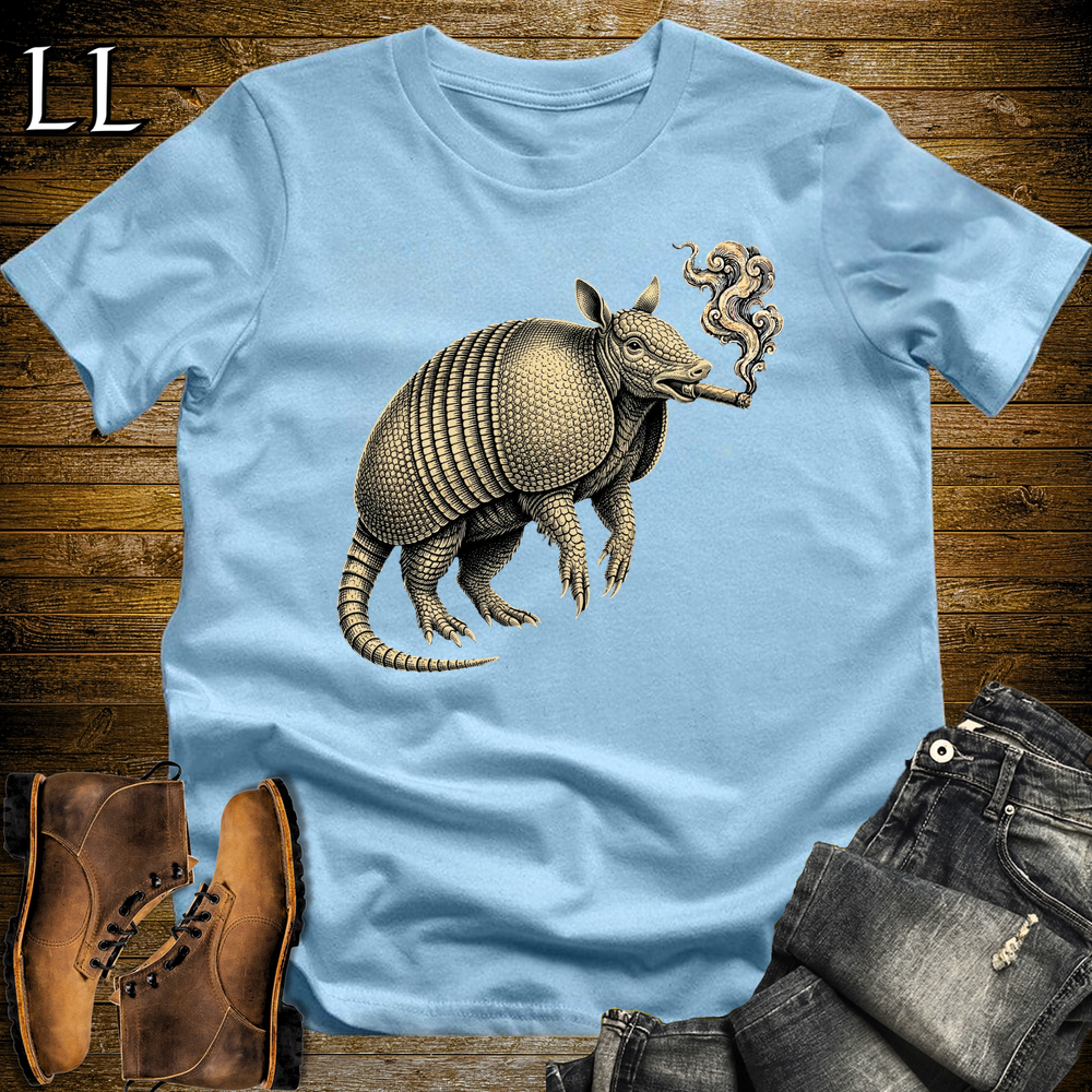 Vintage Cigar Armadillo Softstyle T Shirt Light Blue | Cigar Armadillo Tee