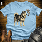 Vintage Cigar Alaskan Malamute Softstyle T Shirt Light Blue | Cigar Alaskan Malamute Tee