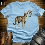 Vintage Cigar Abyssinian Cat Softstyle T Shirt Light Blue | Cigar Abyssinian Cat Tee