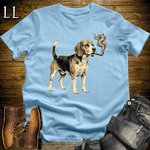 Vintage Cigar Beagle Softstyle T Shirt Light Blue | Cigar Beagle Tee