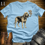 Vintage Cigar Bloodhound Softstyle T Shirt Light Blue | Cigar Bloodhound Tee