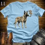 Vintage Cigar Belgian Malinois Softstyle T Shirt Light Blue | Cigar Belgian Malinois Tee