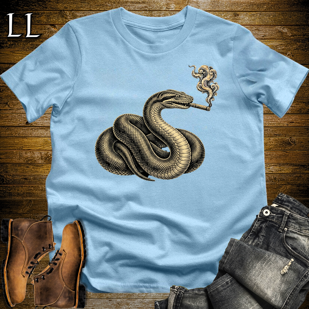 Vintage Cigar Anaconda Softstyle T Shirt Light Blue | Cigar Anaconda Tee