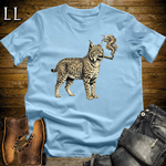 Vintage Cigar Bobcat Softstyle T Shirt Light Blue | Cigar Bobcat Tee
