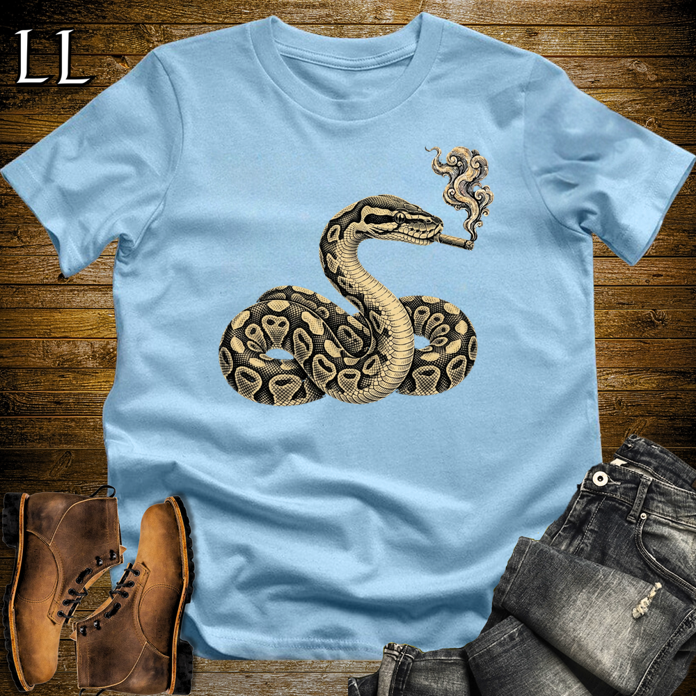 Vintage Cigar Ball Python Softstyle T Shirt Light Blue | Cigar Ball Python Tee
