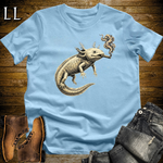Vintage Cigar Axolotl Softstyle T Shirt Light Blue | Cigar Axolotl Tee