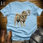 Vintage Cigar Chow Chow Softstyle T Shirt Light Blue | Dog Lover Tee