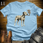 Vintage Cigar Dalmatian Softstyle T Shirt Light Blue | Cigar Dalmatian Dog Tee