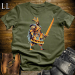 African Golden Swordmaster Military Green | Gold Warrior Tee