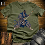 African Royal Gold Samurai King Military Green | African Warrior Tee