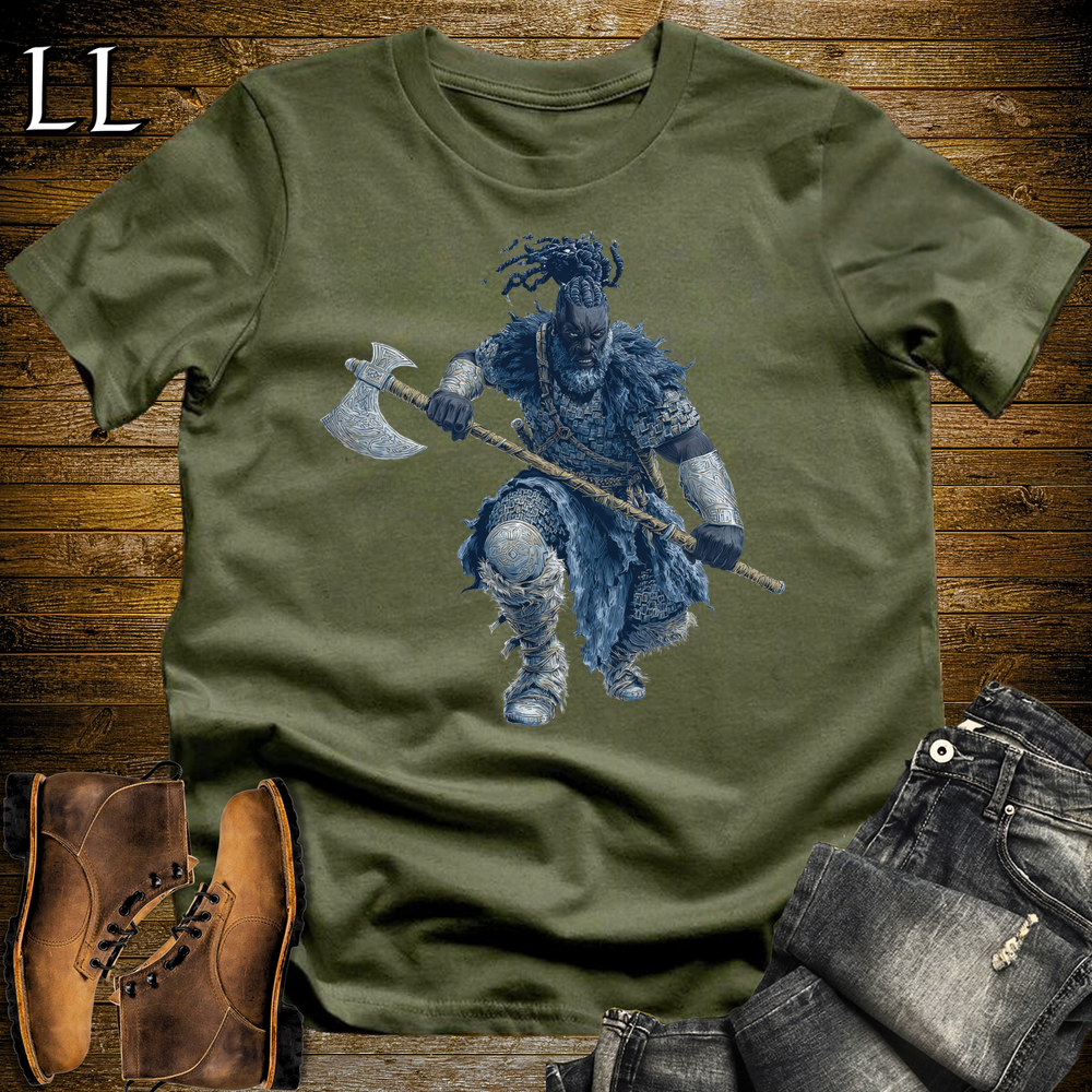 African Blue Viking King - Military Green