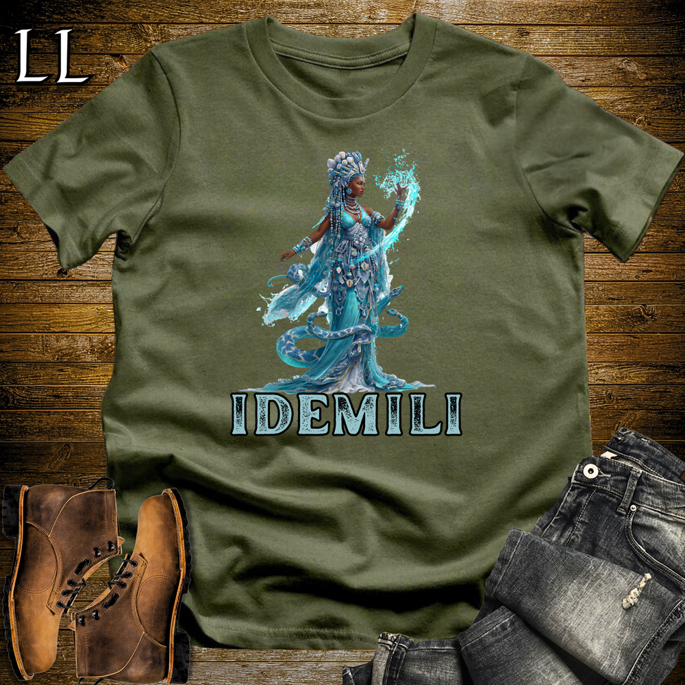 Idemili African Goddess Softstyle Tee - Military Green