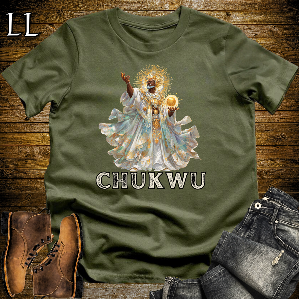 Chukwu African God Softstyle Tee - Military Green