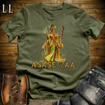 Asase Yaa African Goddess Softstyle Tee Military Green | Akan Earth Goddess Tee