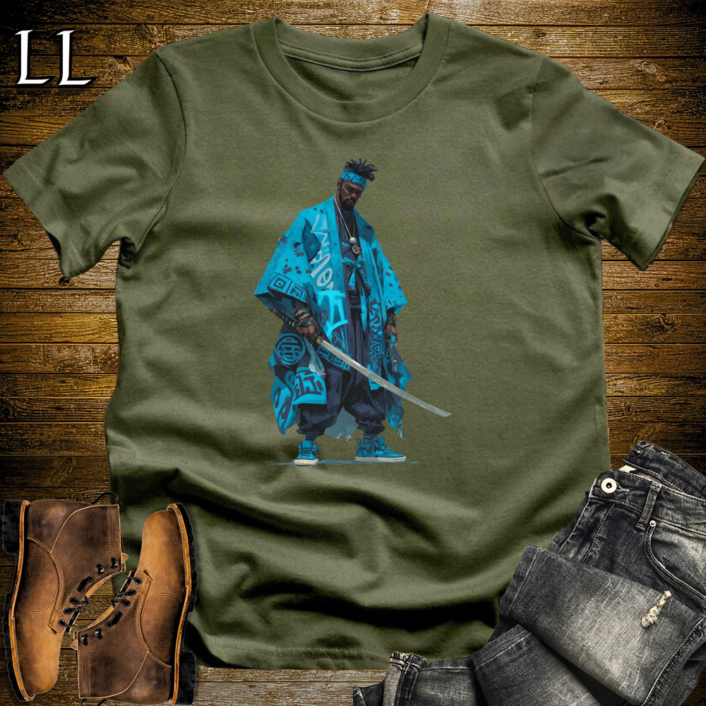 African Sky Blue Street Samurai - Military Green