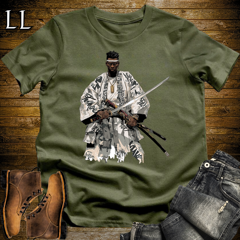 African White Street Samurai - Military Green