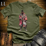 African Red Street Samurai Military Green | African Warrior Tee
