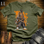 African Orange Street Samurai Military Green | African Warrior Tee