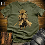 African Golden Samurai King Military Green | African Warrior Tee