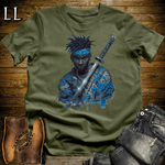 African Blue Street Samurai Military Green | African Warrior Tee