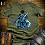 African Crashing Wave Samurai Military Green | African Warrior Tee