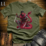 African Red Snake Assassin Softstyle Tee Military Green | African Warrior Tee