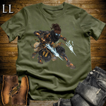African Obsidian Assassin Softstyle Tee Military Green | African Warrior Tee